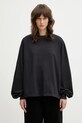 GANNI longsleeve bawełniany A1050068 nadruk czarny A1050068
