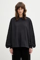GANNI longsleeve bawełniany A1050068 nadruk czarny A1050068