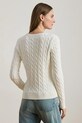 Lauren Ralph Lauren sweter bawełniany 200P03508 biały SS26