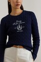 Lauren Ralph Lauren sweter bawełniany granatowy 200P03508