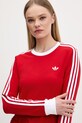 Tričko s dlhým rukávom adidas Originals červená KD3685