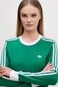 Tričko s dlouhým rukávem adidas Originals zelená KD3686