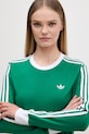Tričko s dlouhým rukávem adidas Originals zelená KD3686
