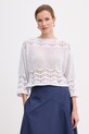Marella sweter damski z bawełną Emme by Marella biały 2615361032200