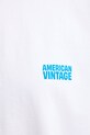 American Vintage longsleeve bawełniany GIX02C biały
