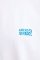 Pamučna majica dugih rukava American Vintage GIX02C bijela