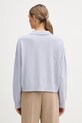 Odzież Sisley longsleeve damski z bawełny 19DUL300G niebieski