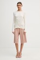 Sisley longsleeve damski 3YFAL108Q beżowy SS26