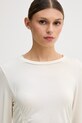 Sisley longsleeve damski beżowy 3YFAL108Q