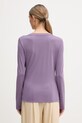 Odzież Sisley longsleeve damski 3YFAL108Q fioletowy