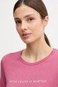 United Colors of Benetton longsleeve bawełniany różowy 3GA8E16G0