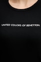 United Colors of Benetton longsleeve bawełniany 3GA8E16G0 czarny