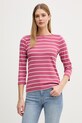 United Colors of Benetton longsleeve damski bawełniany różowy 339PD10C4