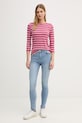 United Colors of Benetton longsleeve damski bawełniany 339PD10C4 różowy SS26