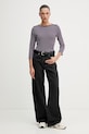 United Colors of Benetton лонгслив для женщин из хлопка 339PD10C4 фиолетовой SS26