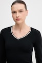 United Colors of Benetton longsleeve damskie z bawełną czarny 3ECMD4026