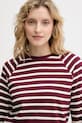 United Colors of Benetton longsleeve damski bawełniany bordowy 3PNUD10C5