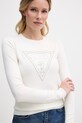Guess sweter damski z wiskozy MACIE beżowy W6GR19.Z0608