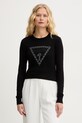 Guess πουλόβερ γυναικείο με βισκόζη MACIE μαύρο W6GR19.Z0608