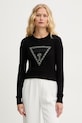 Guess πουλόβερ γυναικείο με βισκόζη MACIE μαύρο W6GR19.Z0608