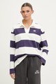 New Balance longsleeve damski bawełniany Rugby fioletowy WT53522BOY