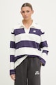 New Balance longsleeve damski bawełniany Rugby fioletowy WT53522BOY