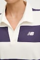 New Balance longsleeve damski bawełniany Rugby WT53522BOY fioletowy