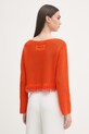 Odzież Patrizia Pepe sweter damski bawełniany 2K0384.K337 pomarańczowy