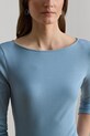 Lauren Ralph Lauren majica z dolgimi rokavi ženski z modalom modra 200P09082