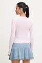 Odzież Tommy Jeans longsleeve damski bawełniany z elastanem DW0DW22783 różowy