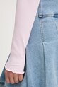 Tommy Jeans longsleeve damski bawełniany z elastanem DW0DW22783 różowy