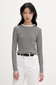 Tommy Jeans longsleeve damski bawełniany z elastanem czarny DW0DW22783