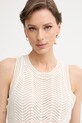 BOSS Orange top dámský s bavlnou C Ecela béžová 50556382