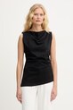 BOSS top dámsky bavlnený Emiaka čierna 50558899