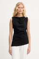 BOSS top dámsky bavlnený Emiaka čierna 50558899