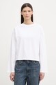 rag & bone longsleeve damski bawełniany Kelly biały RE8J25HT3KW