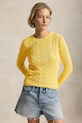 Polo Ralph Lauren PIMA COTTON-LSL-PLO sweter bawełniany damski żółty 211971869507