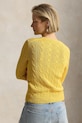 Polo Ralph Lauren PIMA COTTON-LSL-PLO sweter bawełniany damski 211971869507 żółty SS26