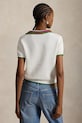Polo Ralph Lauren sweter damski z bawełną COTTON BLEND-SWEATER-POLO 211A12725001 biały SS26