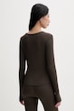 Odzież La Mania longsleeve damski z wiskozą VIRGINA VIRGINA brązowy