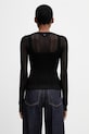 Odzież Sportmax Spxbuono bluzka damska z wiskozą gładka 2612361071600 czarny