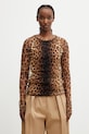 Sportmax Spxzebu halenka dámská leopardí béžová 2612941072600