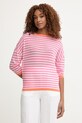 Lola Casademunt sweter damski z bawełną różowy LS2611001
