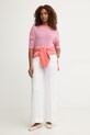 Lola Casademunt sweter damski z bawełną LS2611001 różowy SS26