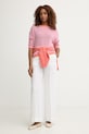 Lola Casademunt sweter damski z bawełną LS2611001 różowy SS26