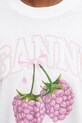 GANNI longsleeve damski bawełniany biały A1050141