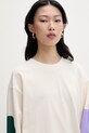 Marimekko longsleeve damski bawełniany 095474 beżowy