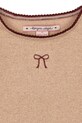 Dziewczynka Konges Sløjd longsleeve dziecięcy ROLI BLOUSE KS104414.PreSpring beżowy