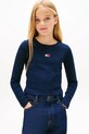 Tommy Hilfiger longsleeve dziecięcy z elastanem granatowy KG0KG09065.128.176.PPY2