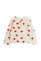 Mini Rodini longsleeve dziecięcy Hearts 26120120 biały SS26